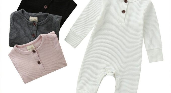 Baby Spring Autumn ClothingBaby Girl Cotton Romper Boy Knitted Ribbed Jumpsuit Newborn Solid Clothes Warm Infant Outfit