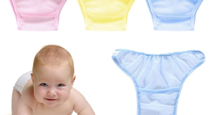 Multi-function Unisex Reusable Newborn Baby Net Grid Diaper Sticky Buckle Adjustable Cloth Diaper Cover Leak-proof Bebe Random