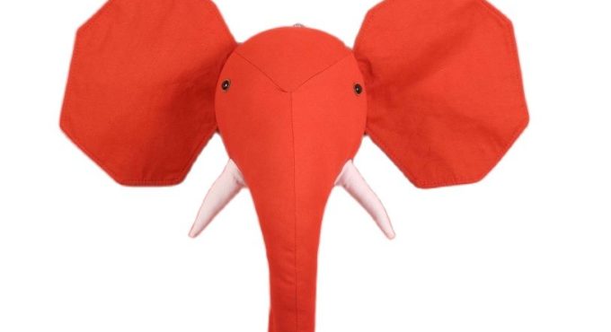 INS Cute Elephant Giraffe Head Wall Mount Animal Kid Room Home Decor Stuffed Cloth Dolls Hook Artwork Decoration Toy Photo Props