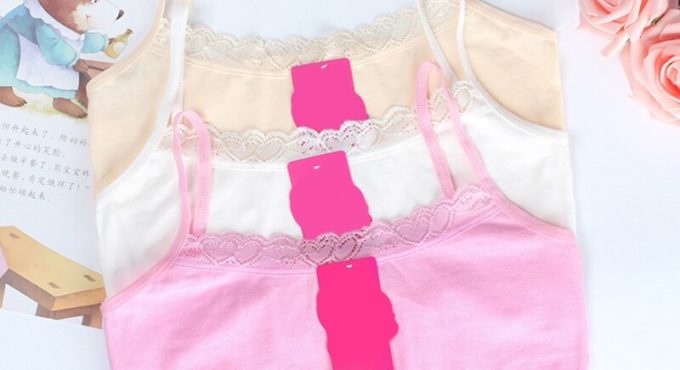 Young Girls Lace Bra Puberty Teenage Soft Cotton Underwear Training Bra Clothing M89C