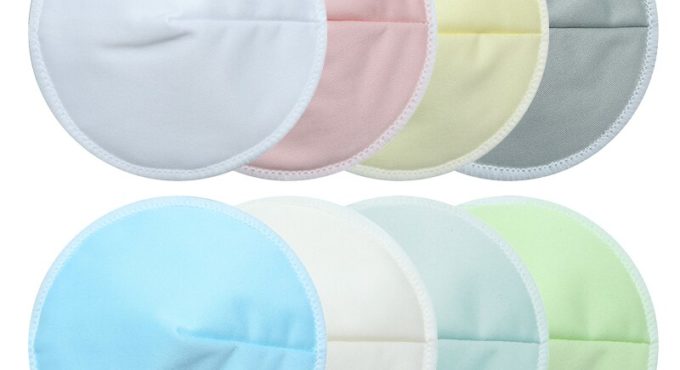 2Pcs 3 Layers Bamboo Fiber Reusable Breast Pads Nursing Waterproof Organic Plain Pad Baby Breastfeeding Accessory