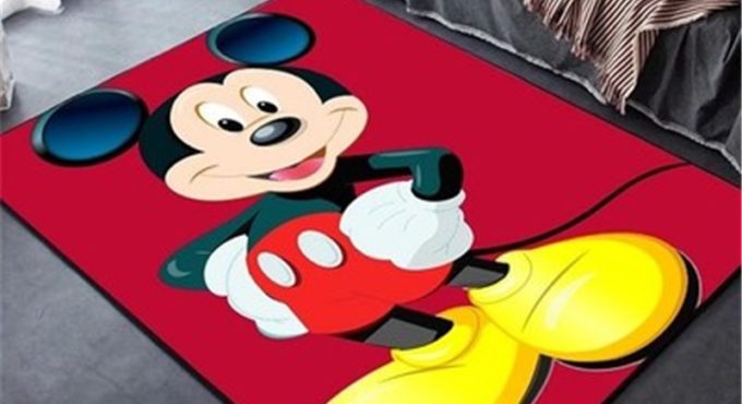 80x160cm Minnie Mickey Mouse Play Mat Door Mat Kids Boys Girls Game Mat Carpet Bedroom Indoor Mat Play Mat Baby Gym