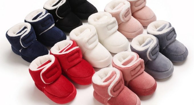 Baby Boys Girls Faux Fleece Booties Winter Warm Infant Toddler Boots Crib Shoes Classic Floor Newborn First Walkers Unisex Cozie