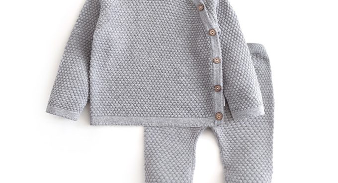 Infant Baby Sweater Suit 2021 Spring Autumn Boys Knitting Sweater Sets Warm Cotton Girls Clothing 2pcs Newborn Clothes 0-3 Years