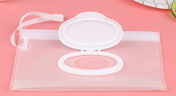 Light Weight Portable Cartoon Baby Kids Wet Wipes Clutch Carrying Bag Wet Paper Tissue Container Dispenser Snap-strap Pouch