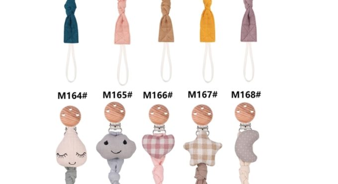 Baby Pacifier Clip Chain Cotton Cartoon Country Style Pacifier Holder Dummy Clips Handmade Baby Christmas Gift Christmas