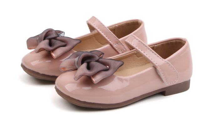 Kid Sandals For Girls Princess Shoes Fashion Solid Color Children Bow Little Girls Leather Shoes Toddler Girls Shoes