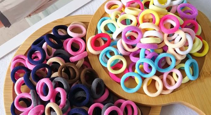 Kid Small Hair Tie Baby Girl Children Headbands Colorful Elastic Hair Bands Nylon Scrunchie Hair Rope 50/100pcs Hair Accessories