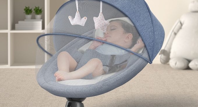 Baby Rocking Chair With Bluetooth Remote Control Newborn Baby Cradle Baby Electric Sleeping Basket 0-36 months