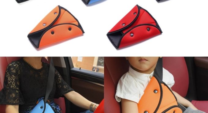 2 Pcs Car Child Seat Belt Fixator Triangle Harness Strap Adjuster Pad Kids Seatbelt Safety Cover Clip