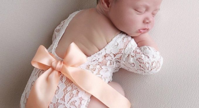 Newborn Photography Props Big Bow Infant Photo Shoot Clothes Baby Girl Lace Romper Baby Props Baby Clothing Accessories Hot Sale