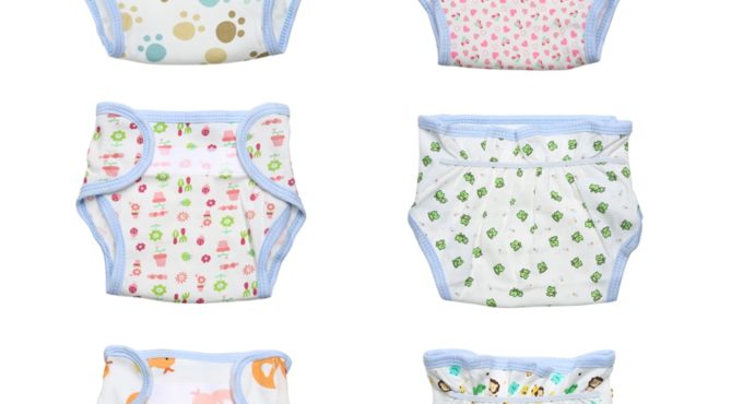 Baby Infants Diaper Pants Breathable Soft Cotton Reusable Cartoon Nappies Washable Infants Children Underwear Nappy Changing