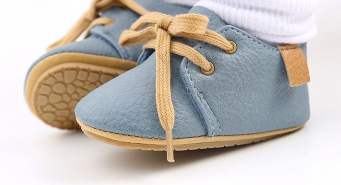 Luxury Soft Leather Baby prewalker Newborn Rubber Sole Moccasins Shoes Toddler Boys Girls First Walkers Anti-slip Shoes 12 color