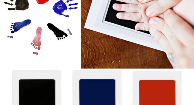 Baby Handprint and Footprint Ink Pads Paw Print Ink Inkless Wipe Maker Keepsake Newborn Baby Footprint Ink Pad