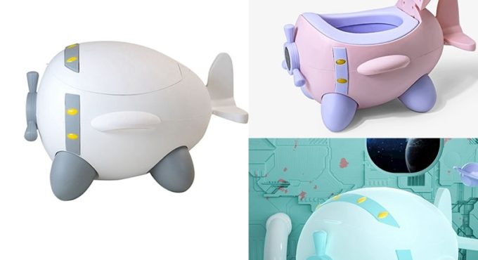 Baby Potty Kids Toilet Training Seat Children Plane Spaceship Portable Travel Potty Chair Urinal for Toddlers