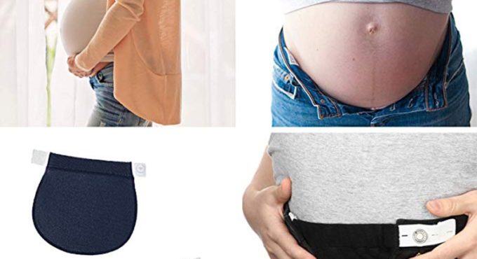 Adjustable Elastic Maternity Pregnancy Support Waistband Belt Waist Extender Clothing Pants For Pregnant Sewing Accessories