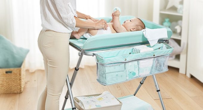 KUB diaper table crib multifunctional nursing table bathing table portable folding storage