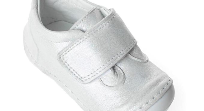 MyWondry Real Leather Bright White Baby Girl Anatomical First Step Shoes