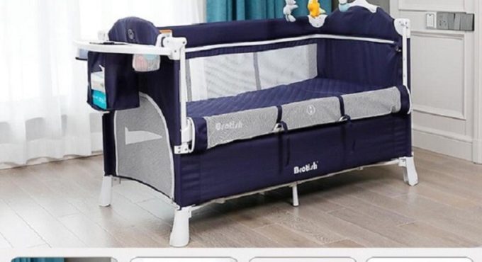 IMBABY New Brotish Baby Crib Splicing Large Bed Removable Multifunctional Portable Folding Newborn Baby Game Bed Cradle Bed Nest