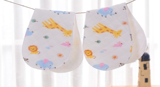 Baby Eco-Cotton Diapers Cartoon Print Three Six Layer Absorbent Cloth Nappy Baby Accessories For Newborn Diapers