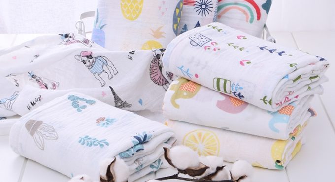 Newborn Swaddles Baby Boy Girls Blankets Bath Gauze Infant Wrap Sleepsack Stroller Cover Muslin Swaddles