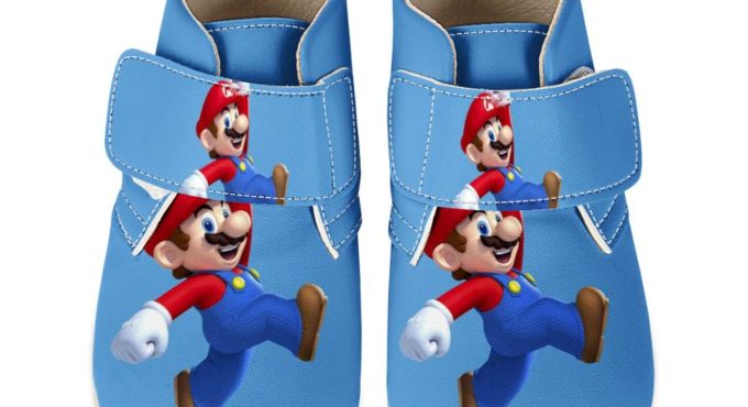 NOISYDESIGNS Kids Baby Girls Boys Cartoon Mario Printed Sneakers Casual Non Slip Soft Sole Prewalker Waterproof Tenis Infant