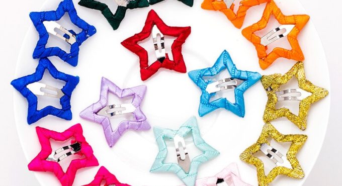 Hair Clips For Baby Girls Children Hair Styling Tools Cute Star Clip Pins Hairdressing Hairpins Multiple Colour Metal Barrettes