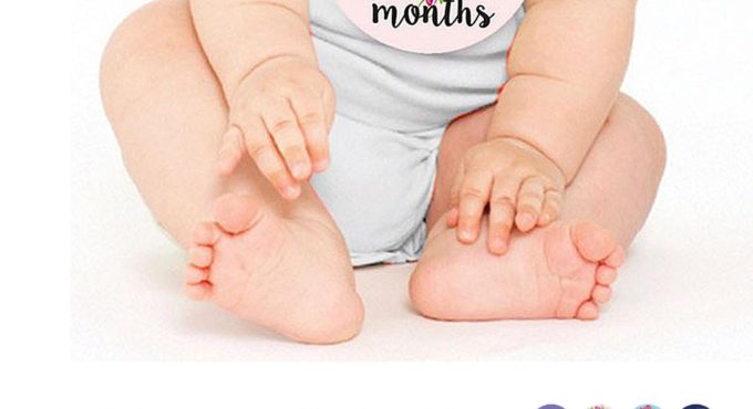 12PCS Month Sticker Baby Photography Milestone Memorial Monthly Newborn Kids Commemorative Card Number Photo Props Accessories