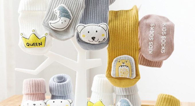 Autumn And Winter 3D Cartoon Doll Baby Socks Non-Slip Toddler Baby Accessories Children Cotton Floor Socks 2020 New