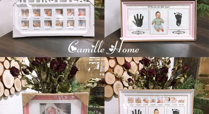 Baby Hand and Footprint Inkpad Photo Frame Props My First Year Gift Monthly Milestone Home Deco Newborn Baby Souvenirs Items