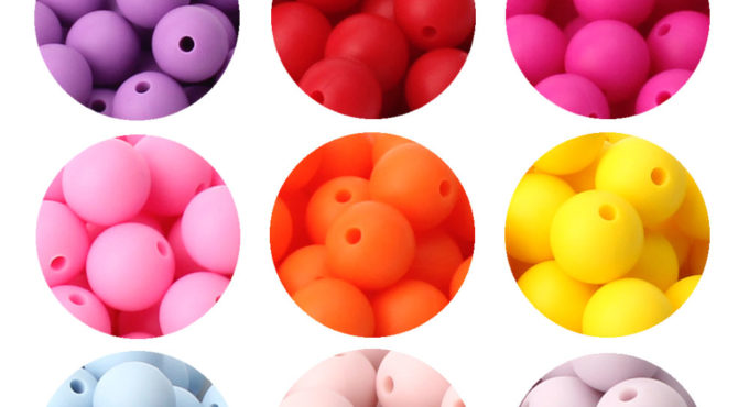 10pcs Silicone Beads 9mm Round Ball Pearl Food Grade PBA Free DIY Pacifier Clip Chain Jewelry Baby Teething Rodent Product Beads