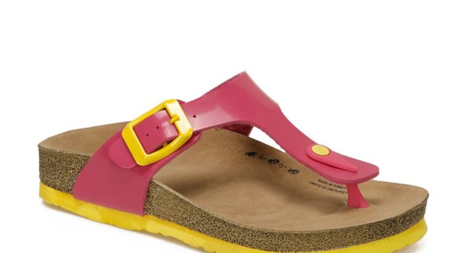 FLO REGINA Fuchsia Girl Child Cork Slippers KINETIX