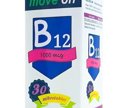 Move On Vitamin B12 1000 mcg 30 Dilaltı Mikrotablet B 12 Sublingual Micro Tablet Vitamin 30 PCs Expiry Date: 2024