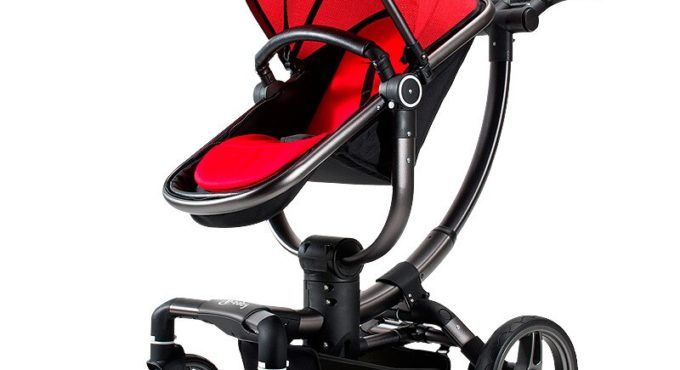 High Landscape Stroller Can Sit and Lie on The Stroller Stroller Baby Leather Two-way Stroller Newborn Baby Stroller