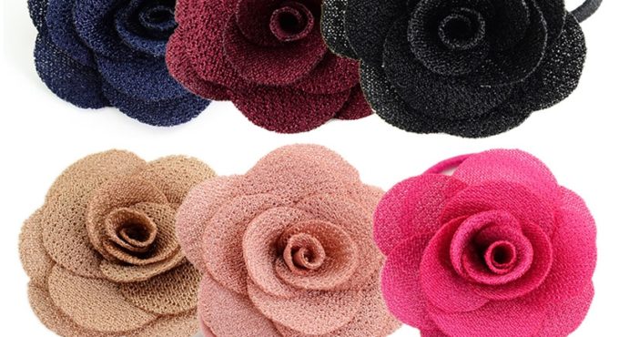 13 Colors Soft Stretch Rose Flower Baby Headband Newborn Knot Wide Elastic Hair Rope Turban Girls Headwear Accesories For Girls