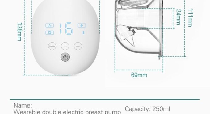 Electric Breast Pump Double Silent Wearable Automatic Milker USB Rechargable Hands-Free Portable Baby Milk Extractor