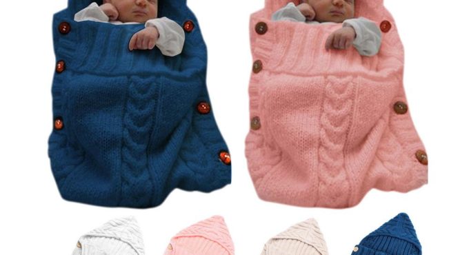 Newborn Baby Wrapped Blanket Anti-shock Wrapping Towel Baby Hooded Sleeping Bag Winter Sleeping Bag Blanket