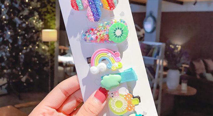 New Girls Cute Cartoon Ice Cream Fruit Flower Hair Clips Kids Lovely Hairpins Headband Barrettes Fashion Hair Accessories