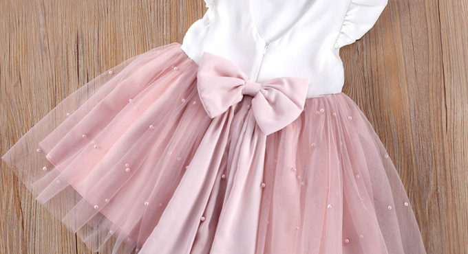 Ma&Baby 6M-5Y Princess Toddler Kid Child Girl Tutu Dress Pearl Tulle Party Wedding Birthday Valentines Day Dresses For Girls