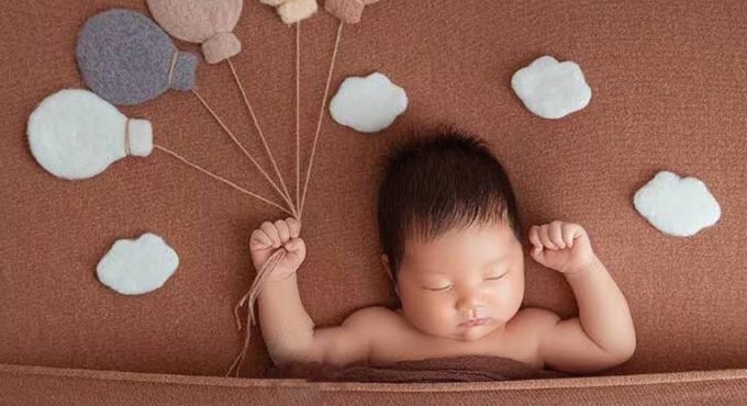 Baby Wool Felt Balloon/Cloud Decorations Newborn Photography Props Infant Photo Shooting Accessories