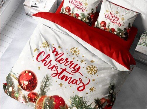 SIRMAK Christmas 3D Cotton Satin Double Duvet Sets, Turkey from Fast Delivery