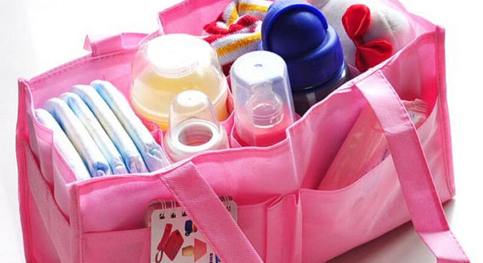 New Hot Portable Multifunction Mummy Hand Bag Baby Bottle Diaper Storage Tote Environmental Non-Woven 7 Separate Bag