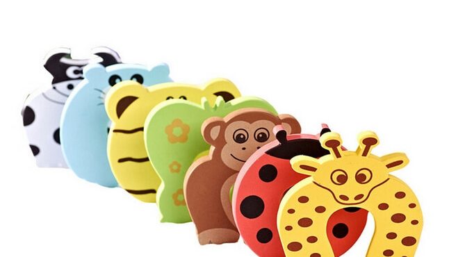 1pcs Practical Cute Child Kids Baby Cartoon Animal Jammers Stop Door Stopper Holder Lock Safety Guard Finger Protect Door Stops