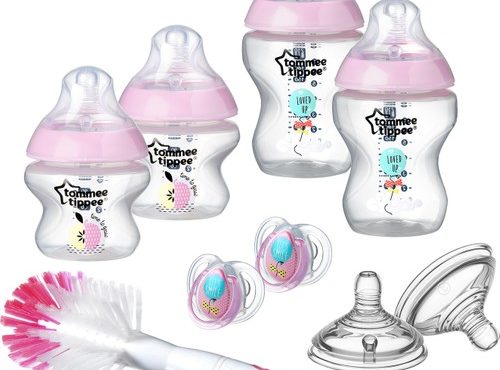 Tommee Tippee Newborn Closer to Nature Girl Set, 0 + / 3 + Months-Pink