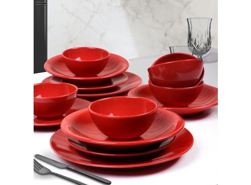 Keramika Aegean Red Dinner set 24 Piece 6 Personality