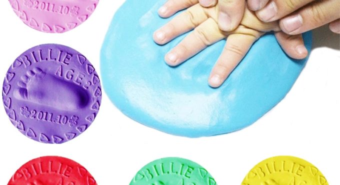 Soft Clay DIY Newborn Baby Souvenirs Hand Print Footprint Non-toxic Clay Kit Casting Parent-child Hand Ink Pad Fingerprint Toys