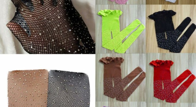 Fashion Kids Girls Sequin Mesh Fishnet Fish Net Pantyhose Tights Stockings Children High Stockings