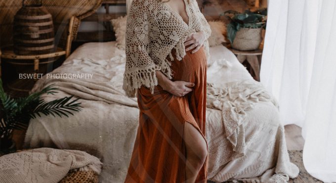 Boho Cotton Photo Shoot Pregnancy Robe Maternity Dresses with Tassels Evening Party Costume for Women Photography Accessories