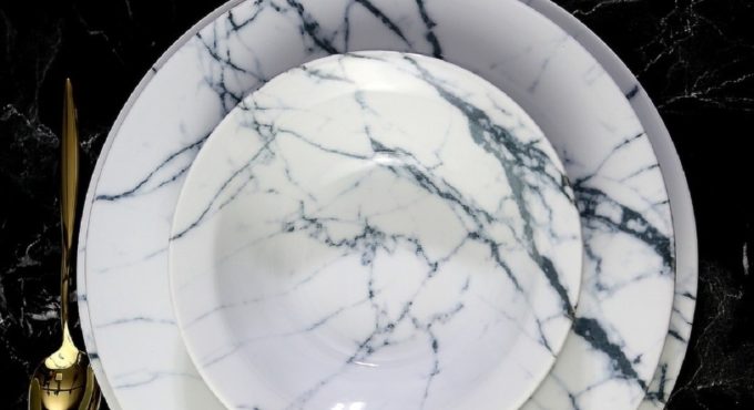 Marbling 24 Piece Dinnerware