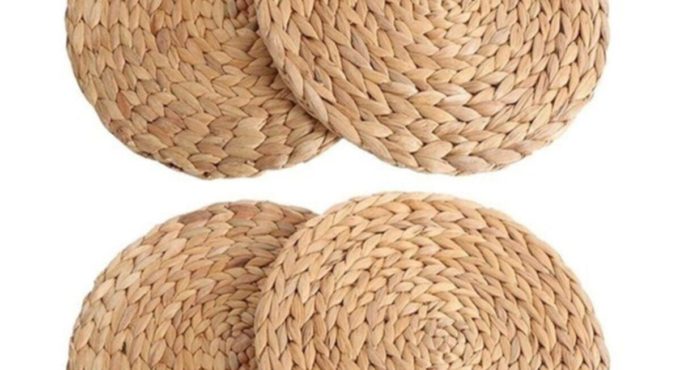 Water Hyacinth Straw Placemat 4 PCs